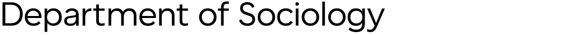 Department of Sociology Wordmark